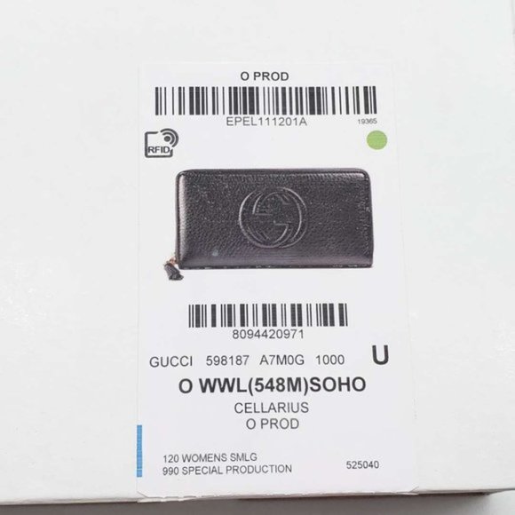 Authentic Gucci GG Black Zippy Wallet New - Picture 16 of 16